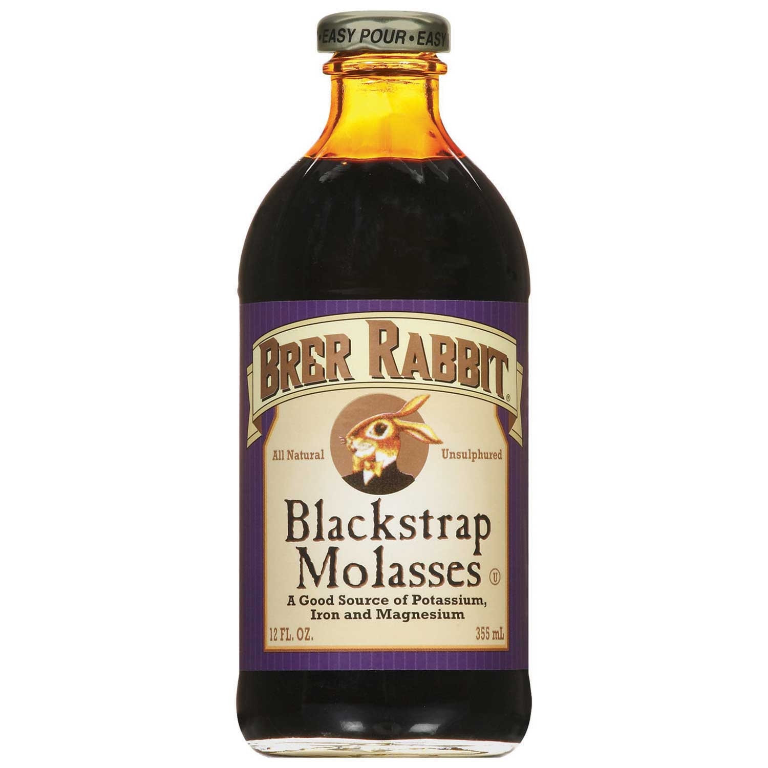 Brer Rabbit Blackstrap Molasses, 12 Ounce -- 12 per case.