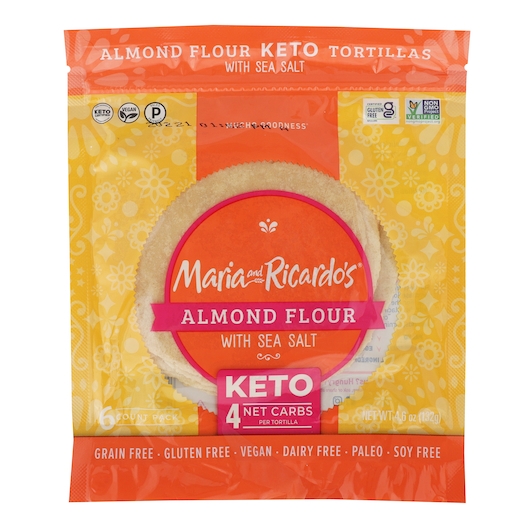 Maria And Ricardos 6 inch Keto Almond Flour Tortilla, 0.755 Ounce -- 36 per case