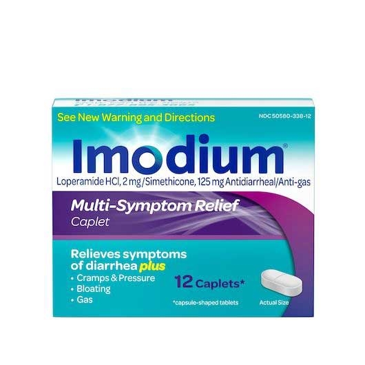 Imodium Multi Symptom Relief Caplets - 12 count per pack -- 48 per case