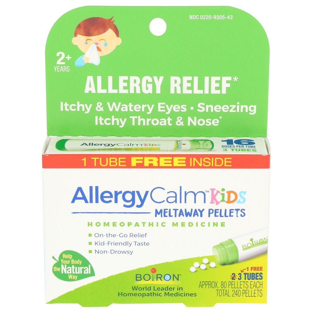 Boiron AllergyCalm Kids Allergy Relief Pellets, 3 count