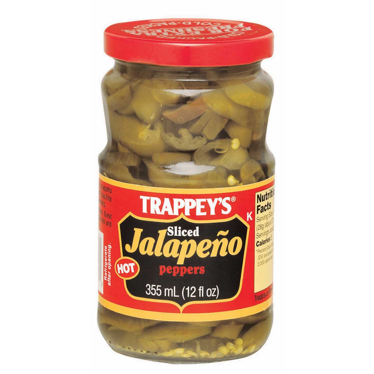 Trappeys Sliced Jalapeno Peppers - 12 oz. jar, 12 jars per case