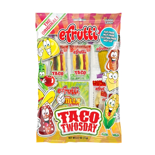 Efrutti Taco Twosday Gummy Candy, 2.7 Ounce -- 12 per case