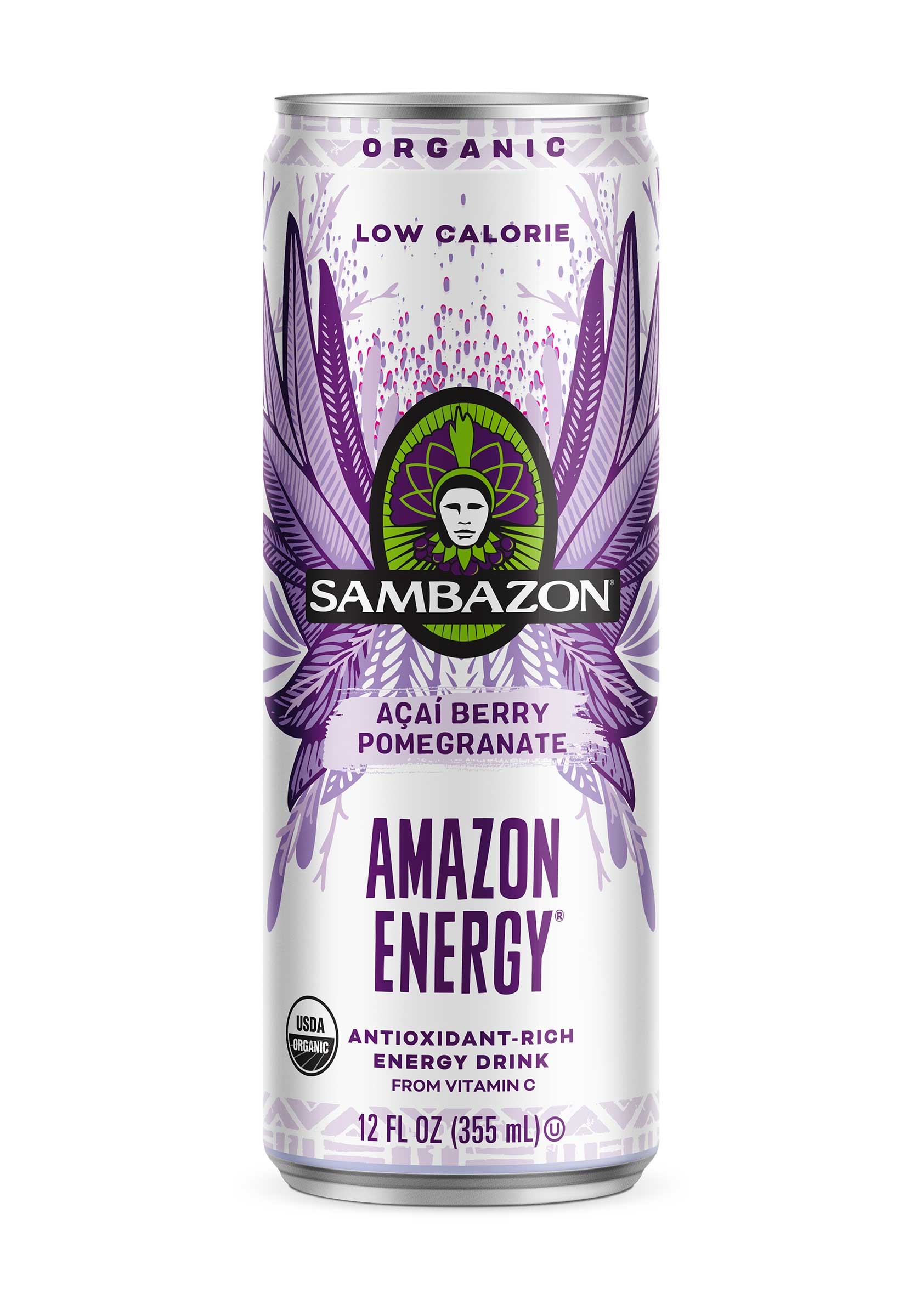 Sambazon Amazon Energy Organic Acai Berry Low Calorie Energy Drink, 12 Ounce -- 12 per case