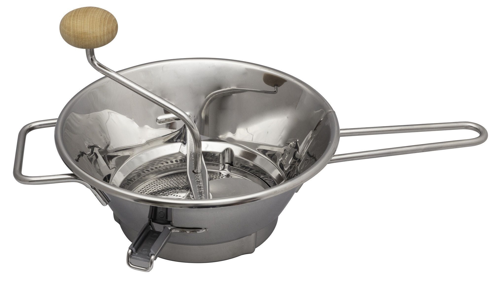 Guillouard Stainless Steel Food Mill with 3 Grids, 14.9 x 9.4 x 6.5 inch