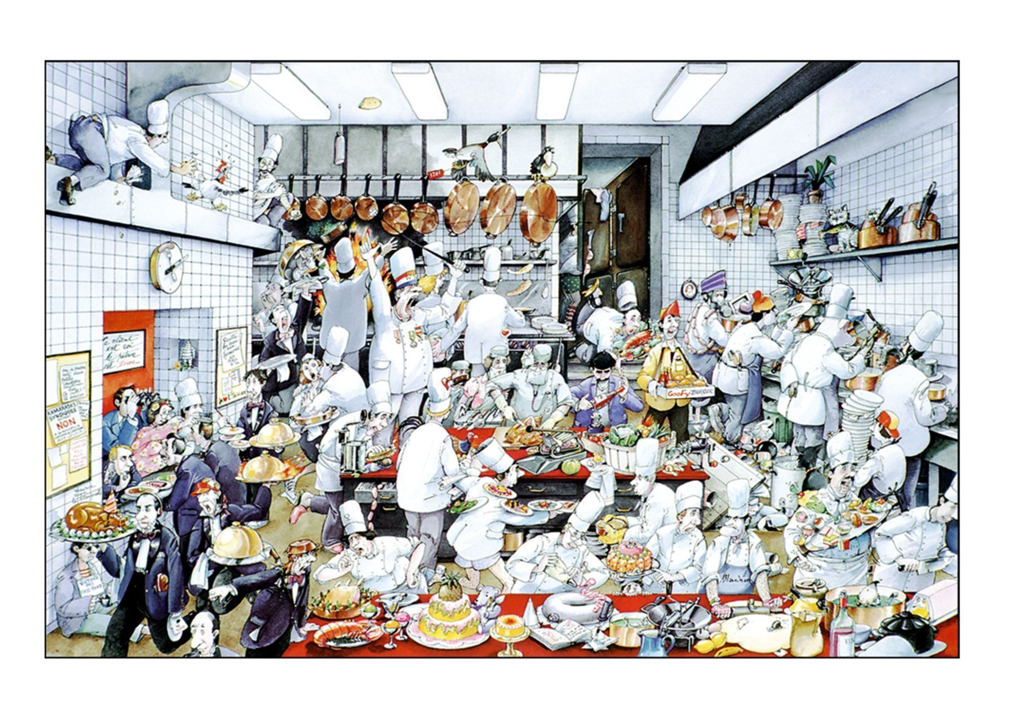 Louis Tellier The Crazy Kitchen Poster, 11.8 inch Length x 17.5 inch Width