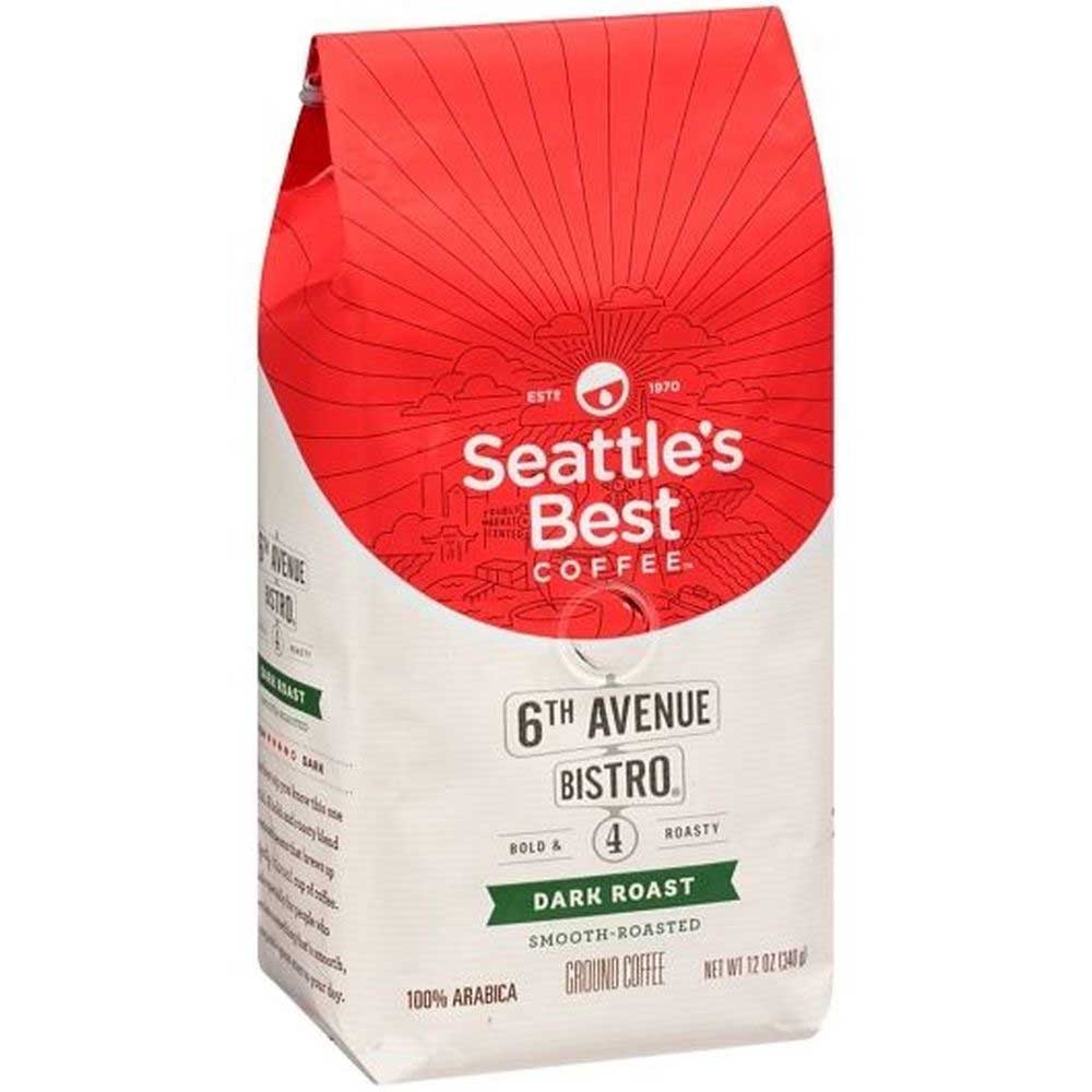 Seattles Best Coffee 6th Avenue Bistro Dark Roast Ground Coffee, 12 Ounce -- 6 per case