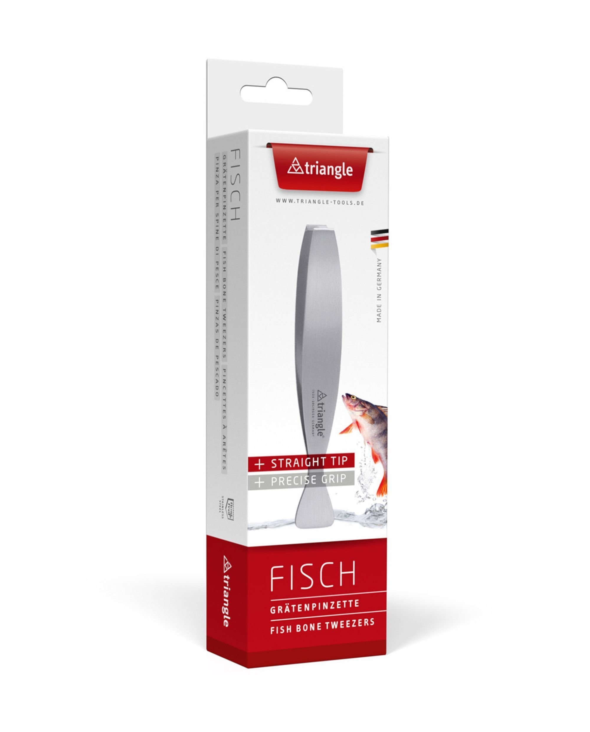 Triangle Fishbone Straight Tweezer, 5.25 x 0.75 x 0.75 inch