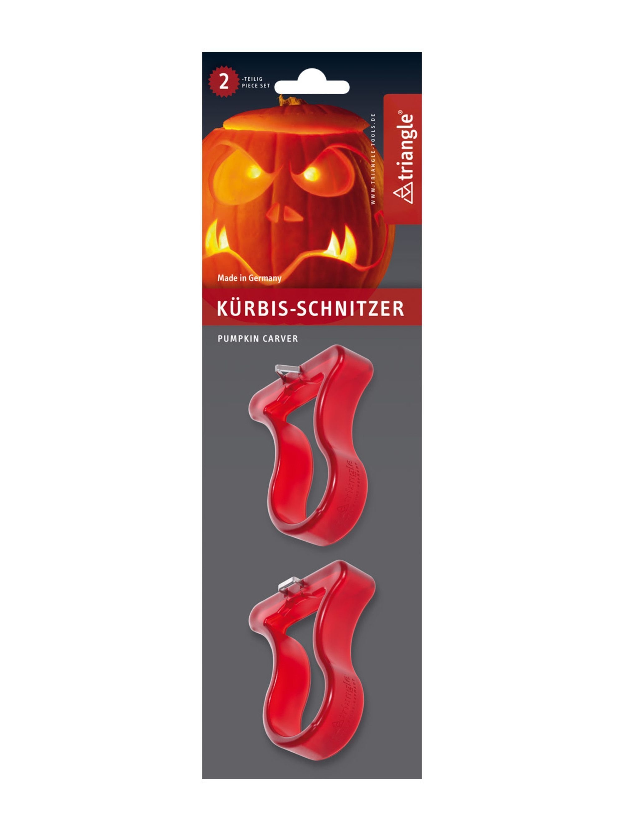 Triangle Pumpkin Carving Set, set of 2