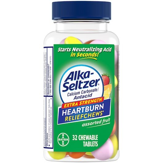 Alka-Seltzer Assorted Fruit Heartburn Relief Chews, 32 count -- 72 per case