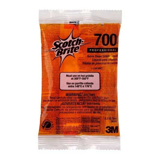 Scotch Brite Quick Clean Griddle Liquid Packet, 3.2 Ounce -- 40 per case