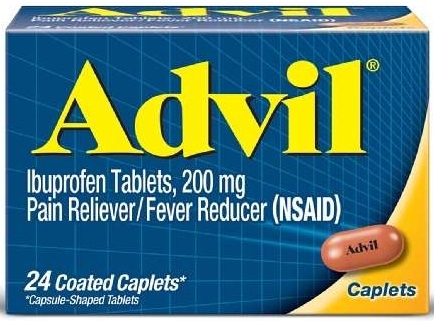 Advil Ibuprofen 200mg Caplet, 24 per unit -- 72 per case