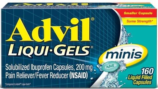 Advil Mini Liquid Gel Capsules, 160 count per pack -- 12 per case.