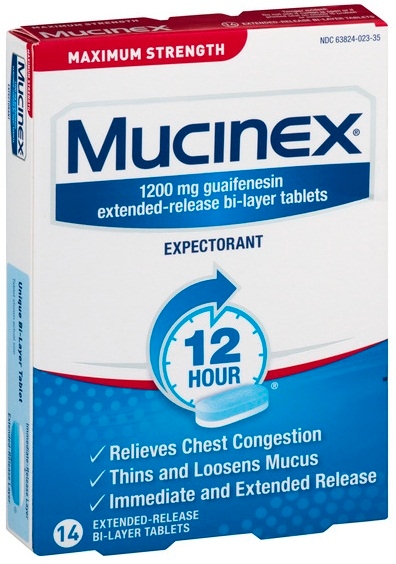 Reckitt Benckiser Mucinex Maximum Strength Expectorant Tablet, 14 per unit -- 24 per case