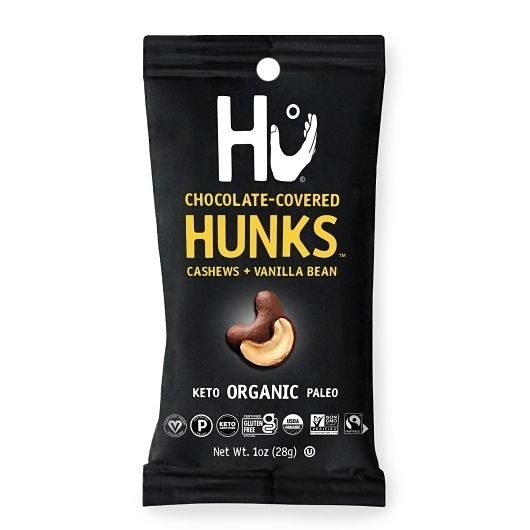 Hu 1 Ounce Chocolate Covered Cashews Plus Vanilla Bean Hunks, 60 count