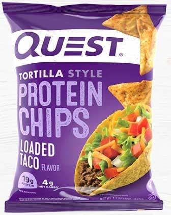 Quest Loaded Taco Tortilla Protein Chips, 1.1 Ounce -- 8 per case