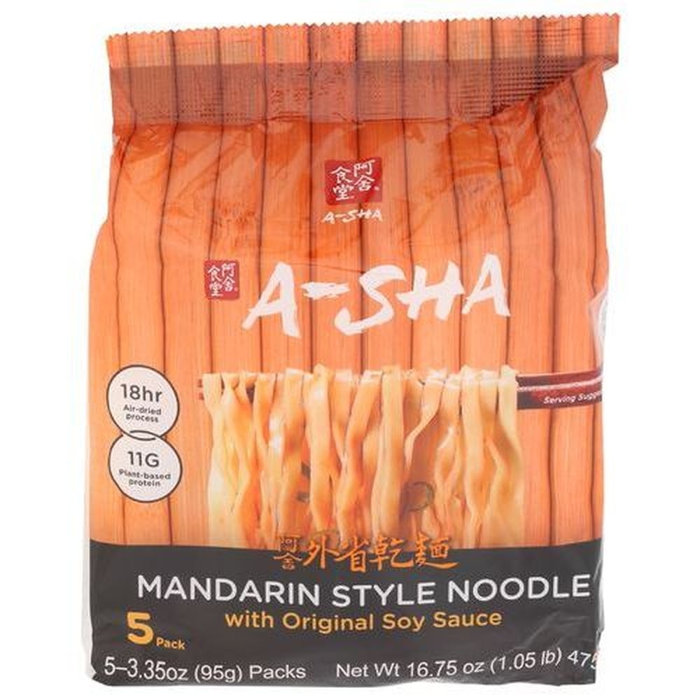 A-Sha Mandarin Style Noodle with Original Soy Sauce, 16.75 Ounce -- 6 per case