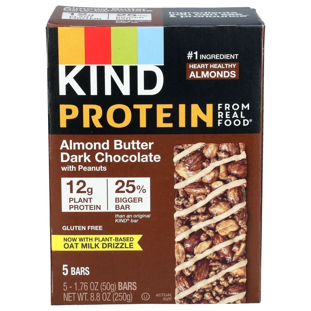 Kind Almond Butter Dark Chocolate with Peanuts Protein Bar, 1.76 Ounce -- 30 per case