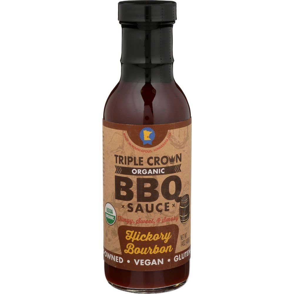 Triple Crown Organic Hickory Bourbon BBQ Sauce, 14 Fluid Ounce -- 6 per case