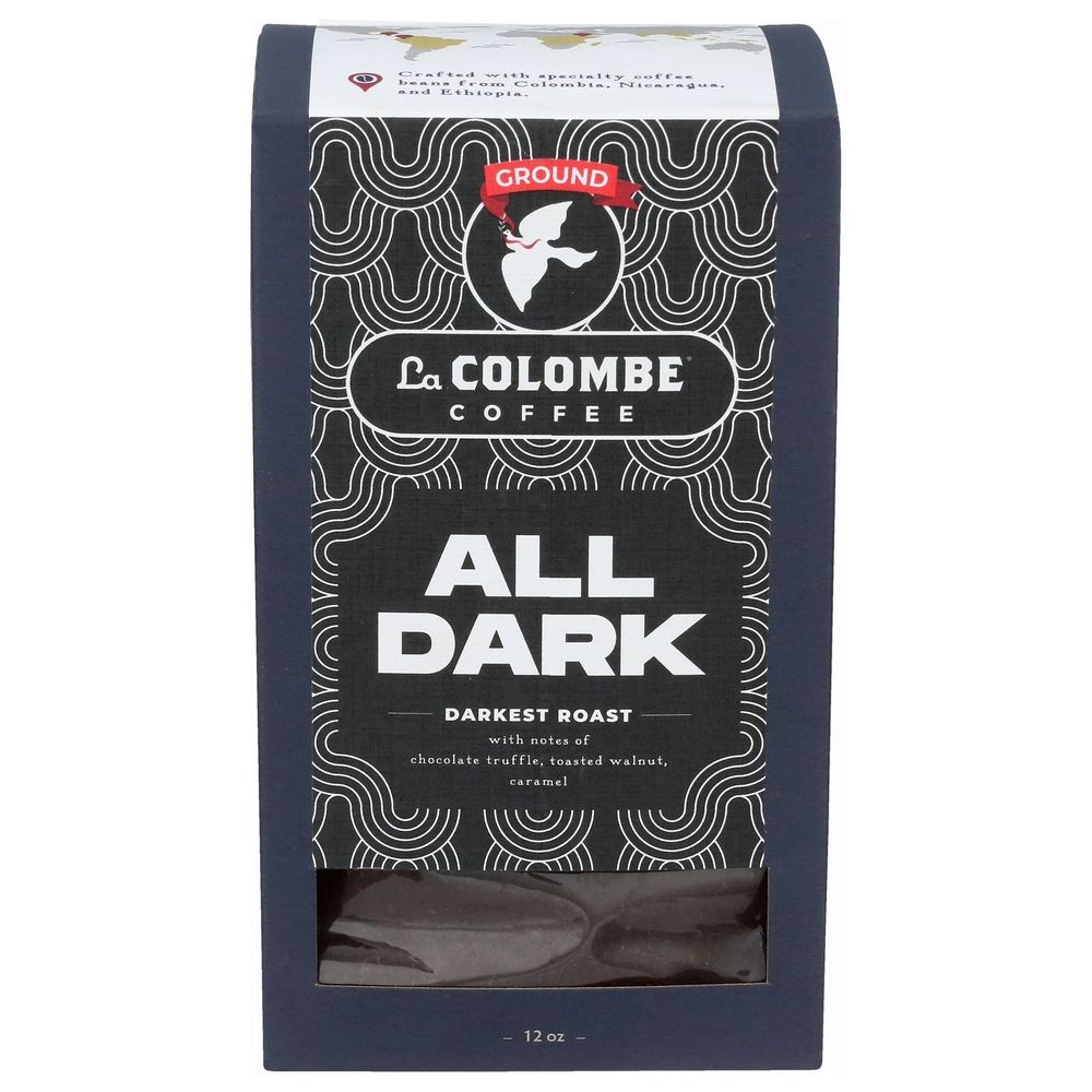 La Colombe All Dark Darkest Roast Ground Coffee, 12 Ounce -- 4 per case