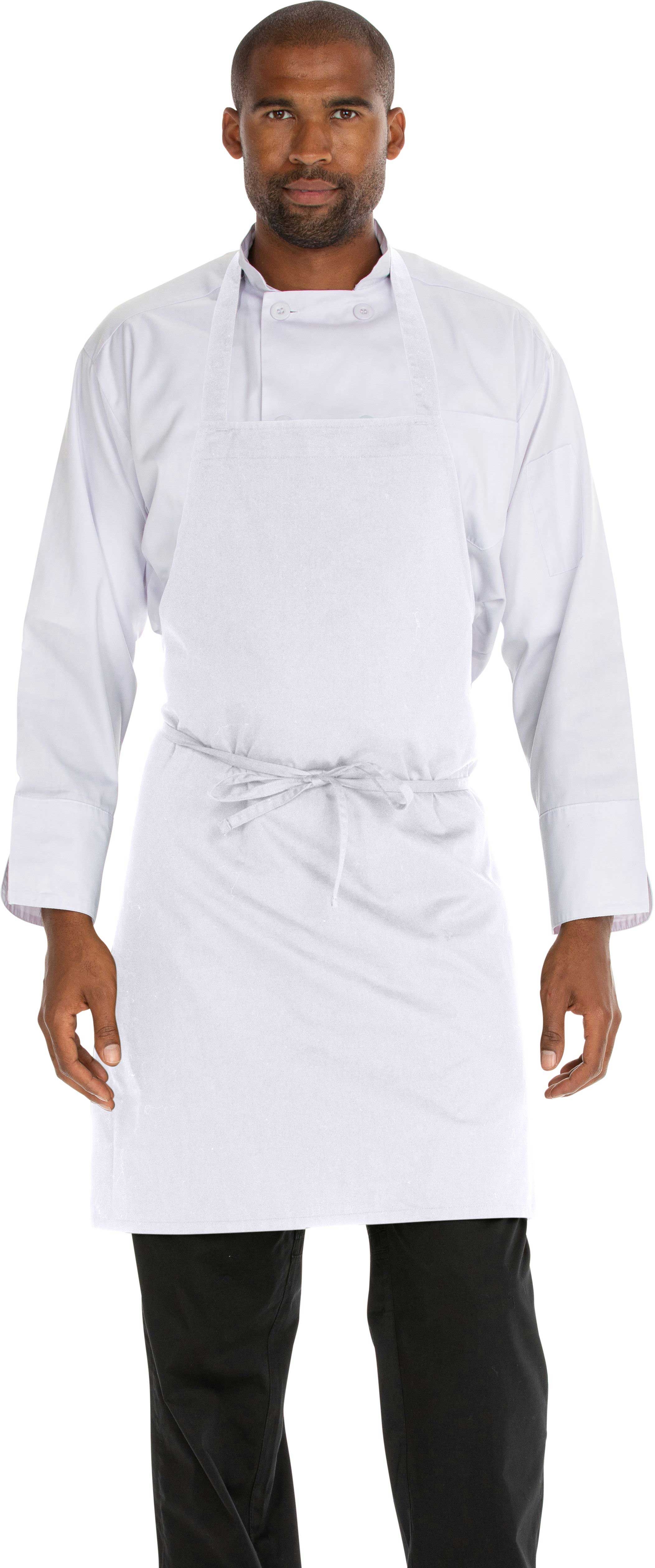 Hey Chef White One Size Bib Apron
