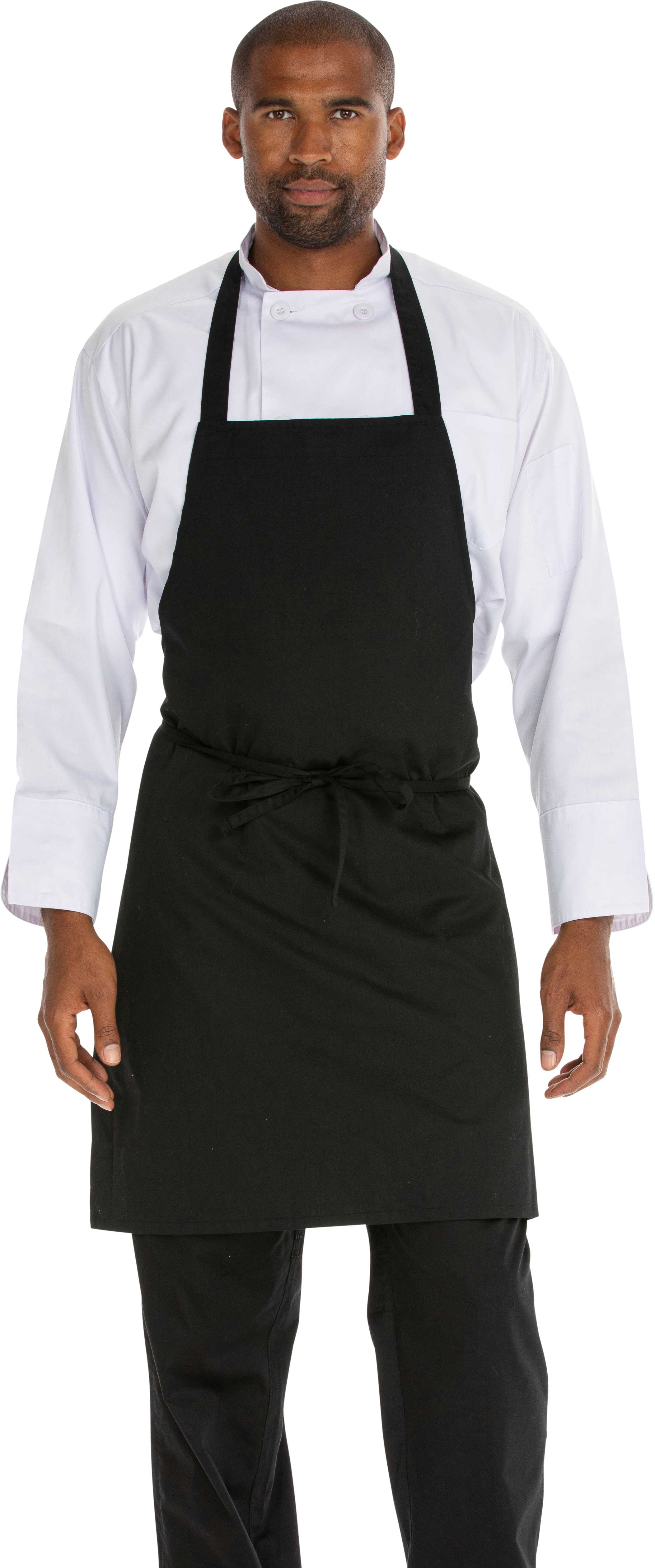 Hey Chef Black One Size Bib Apron