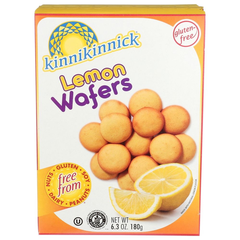 Kinnikinnick Lemon Wafers, 6.3 Ounce -- 6 per case