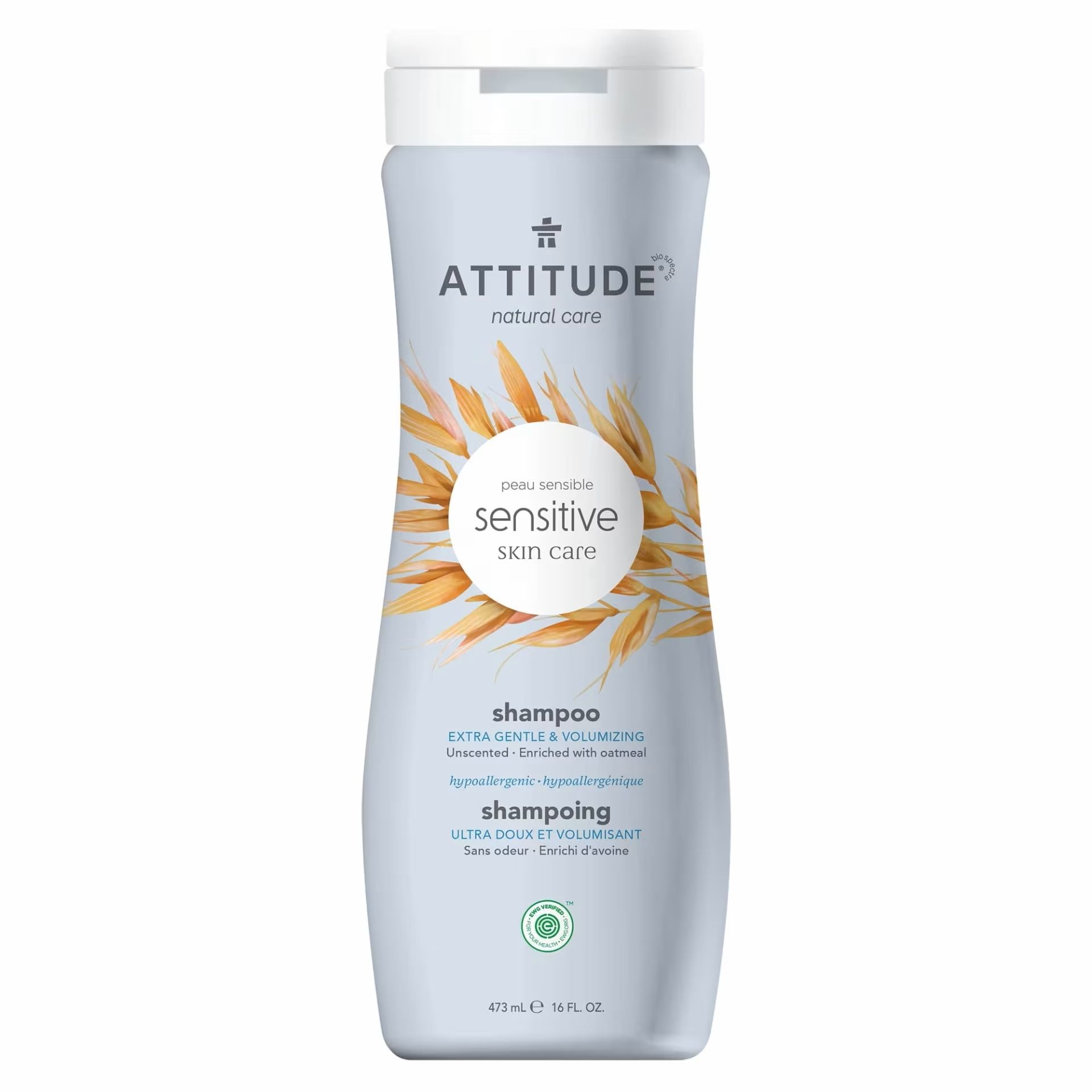 Attitude Extra Gentle and Volumizing Shampoo for Sensitive Skin, 16 Fluid Ounce