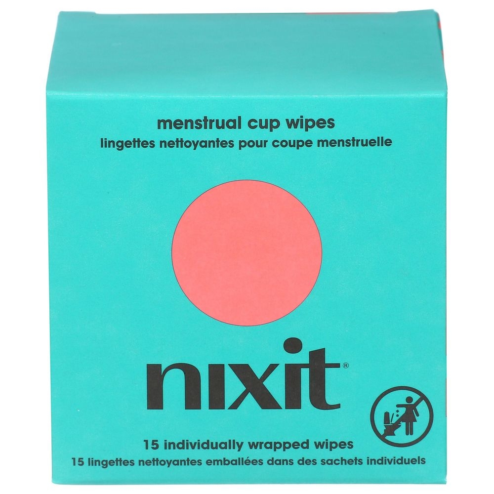 Nixit Menstrual Cup Wipes, 15 count