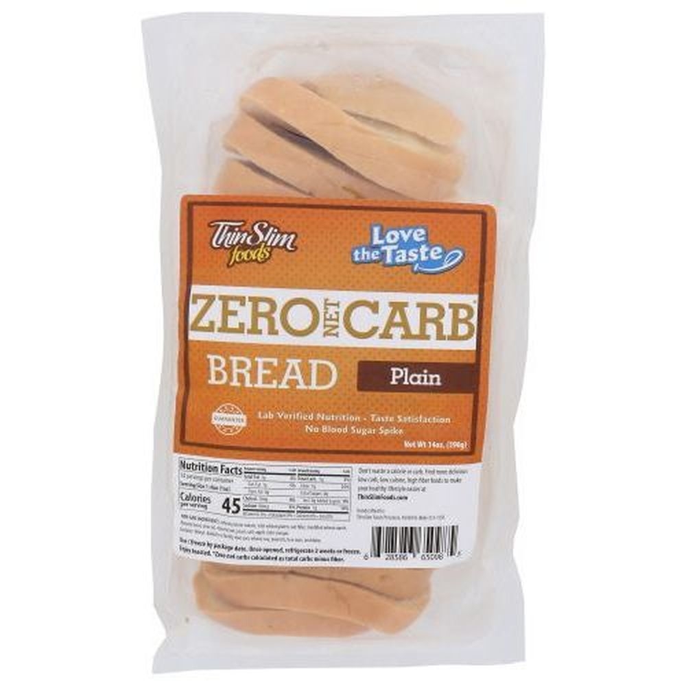 Thinslim Foods Zero Net Carb Plain Bread, 16 Ounce -- 6 per case