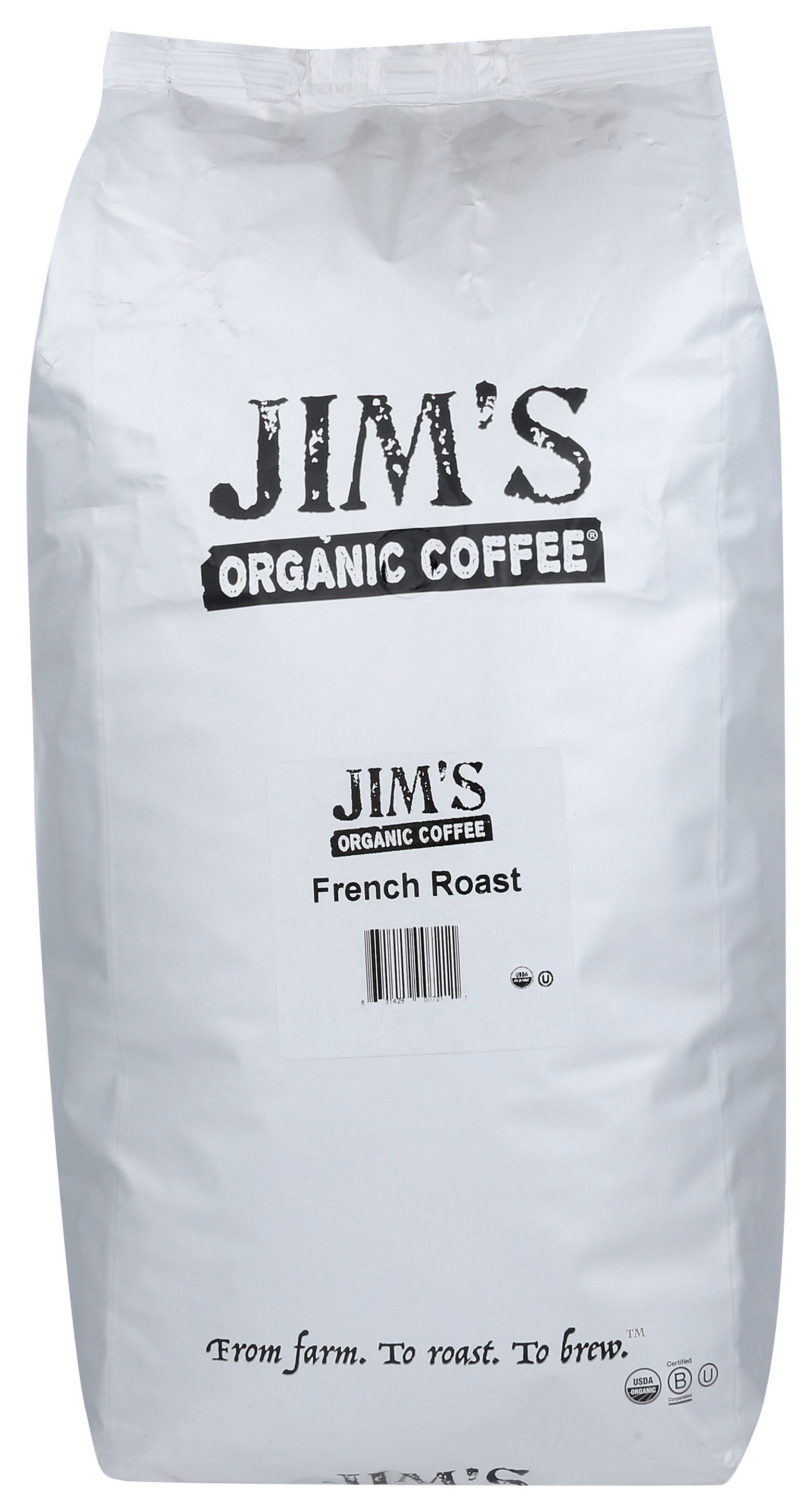 Jims Organic Coffee French Roast Coffee, 5 Pound