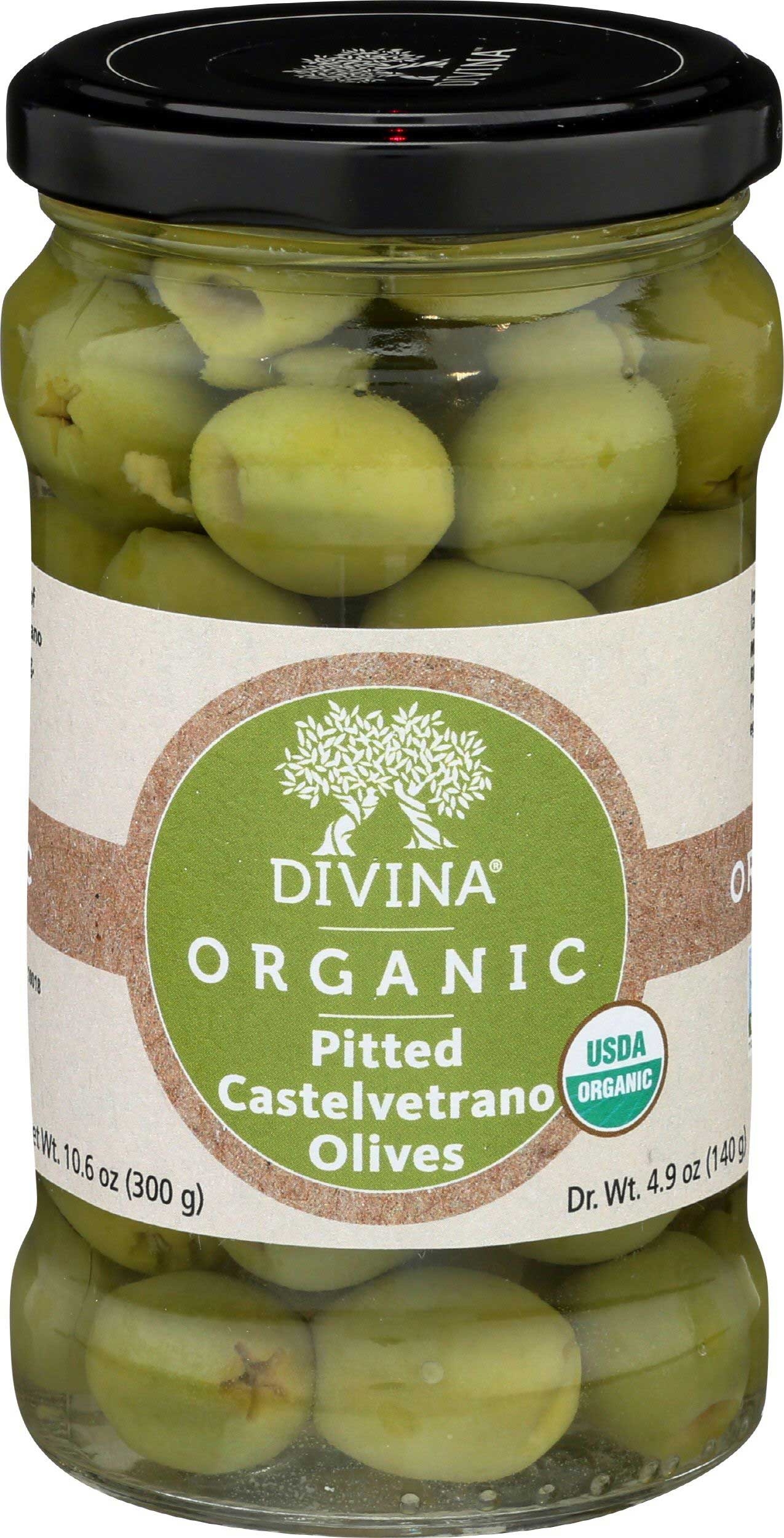 Divina Organic Pitted Castelvetrano Olives, 4.9 Ounce -- 6 per case