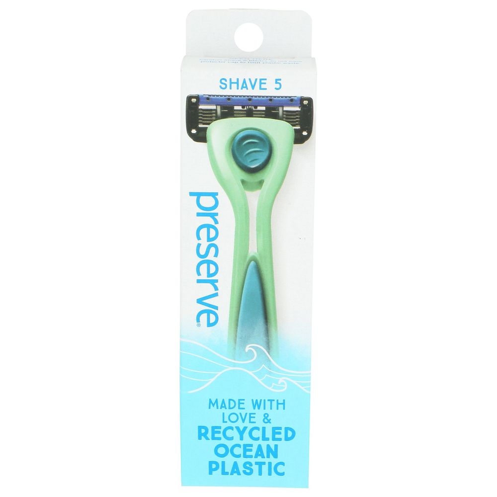 Preserve Green Popi Shave 5 Razor, 1 count -- 6 per case