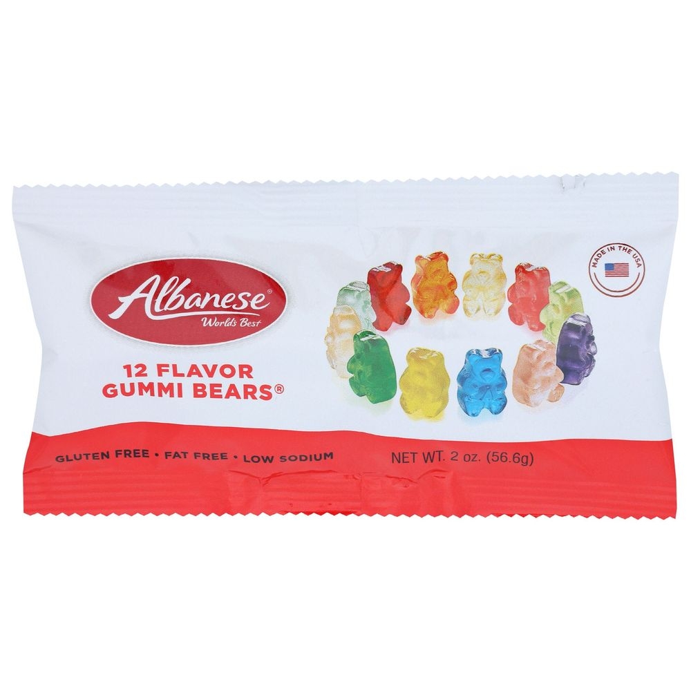 Albanese 12 Flavor Gummi Bears, 2 Ounce -- 12 per case