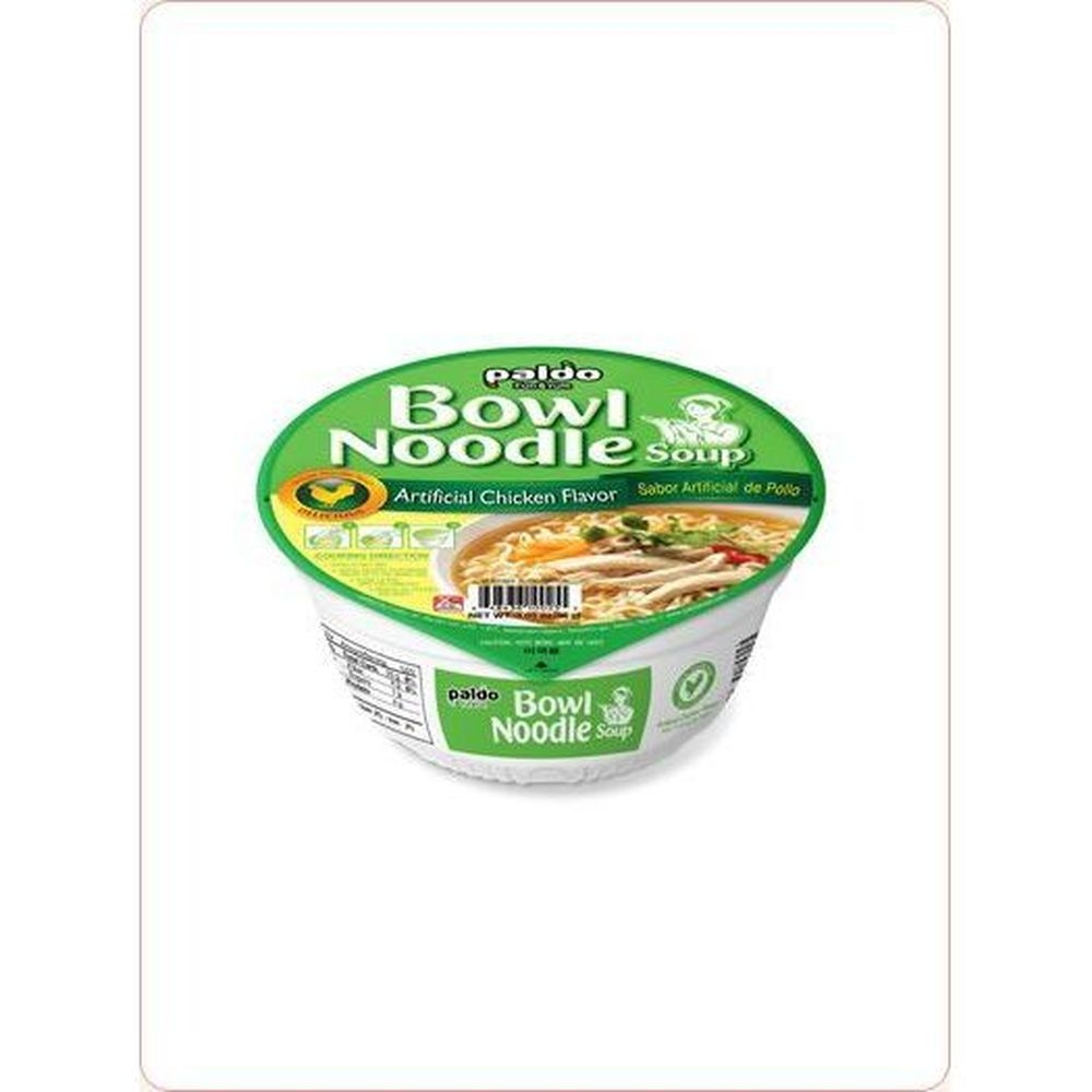 Paldo Artificial Chicken Flavor Bowl Noodle Soup, 3.03 Ounce -- 12 per case