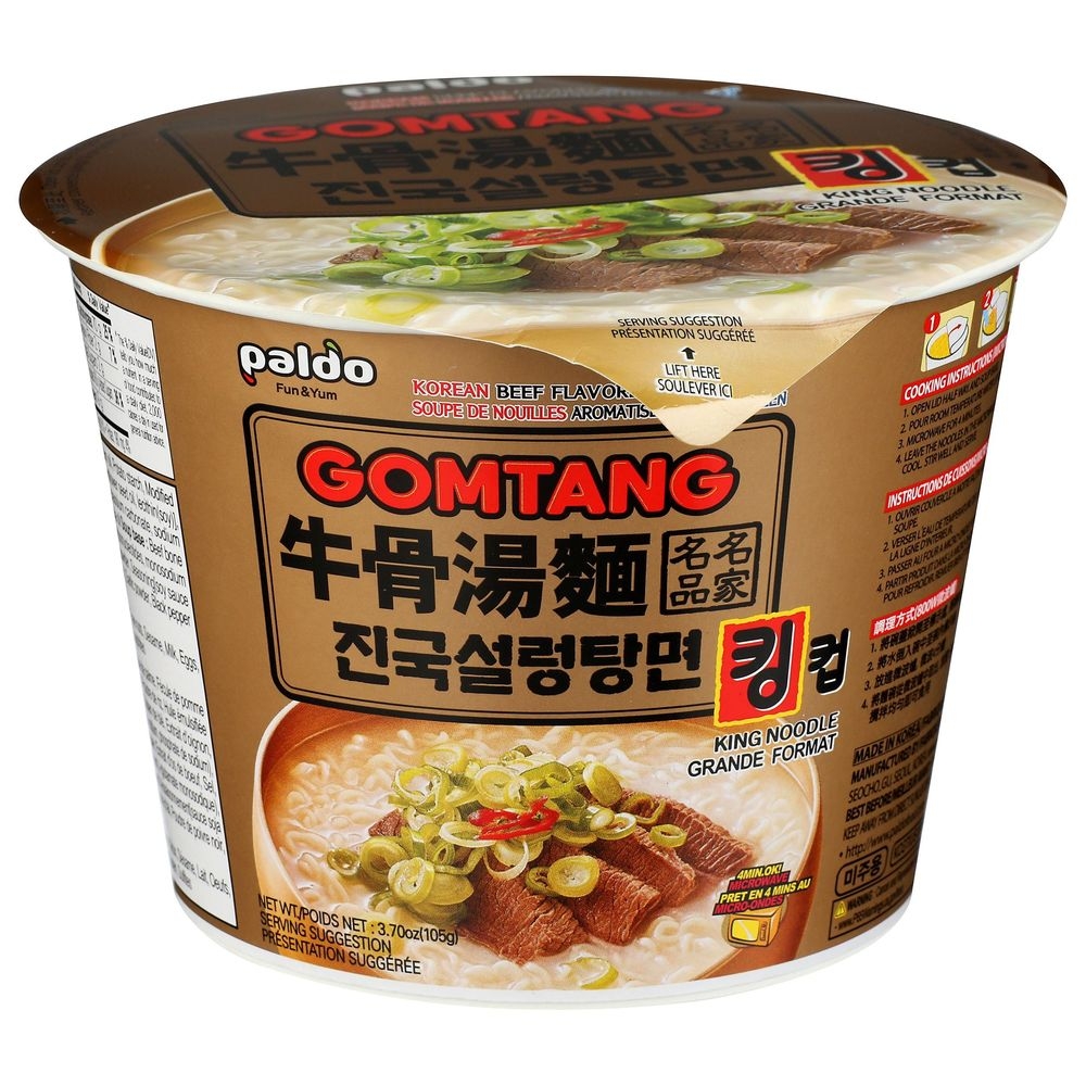 Paldo Gomtang Korean Beef Flavored Instant Noodle Soup, 3.88 Ounce -- 6 per case