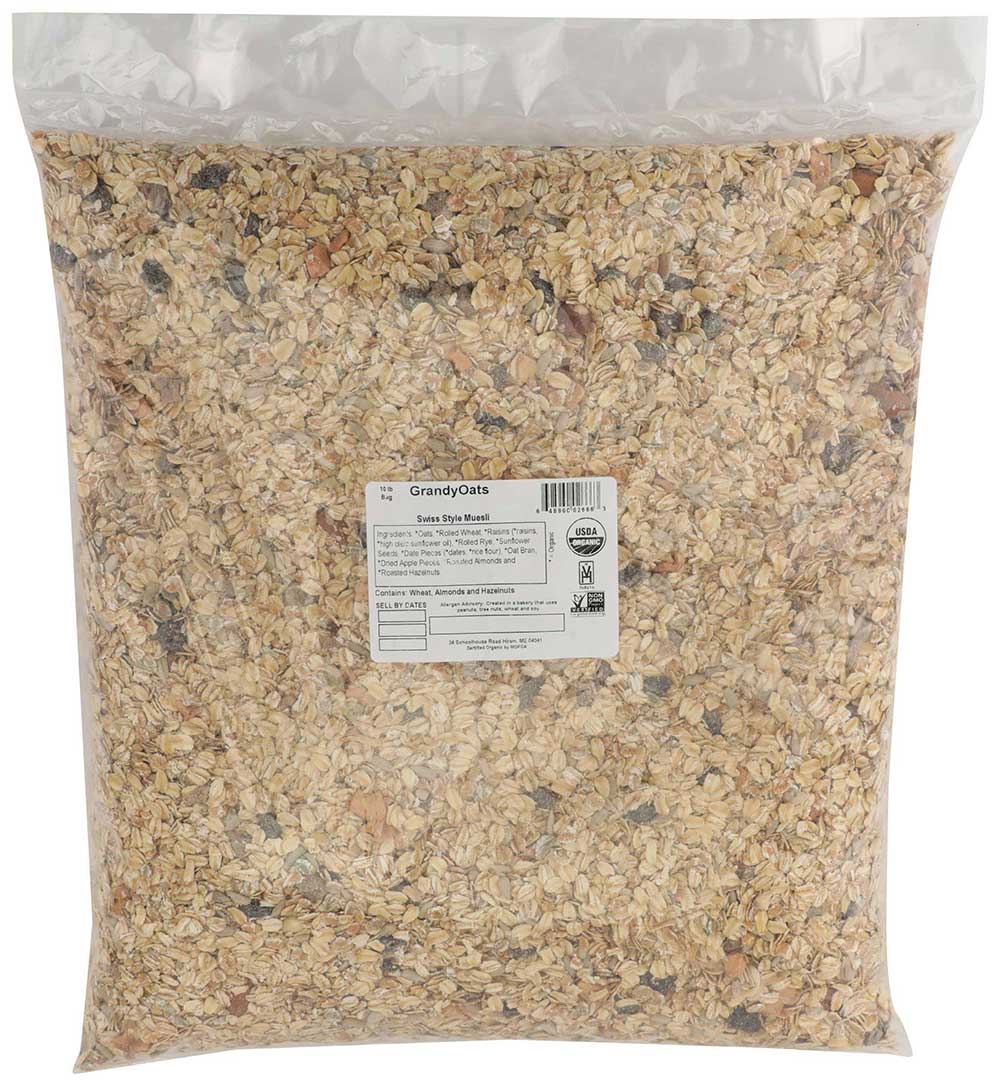 Grandy Oats Organic Swiss Style Muesli, 10 Pound