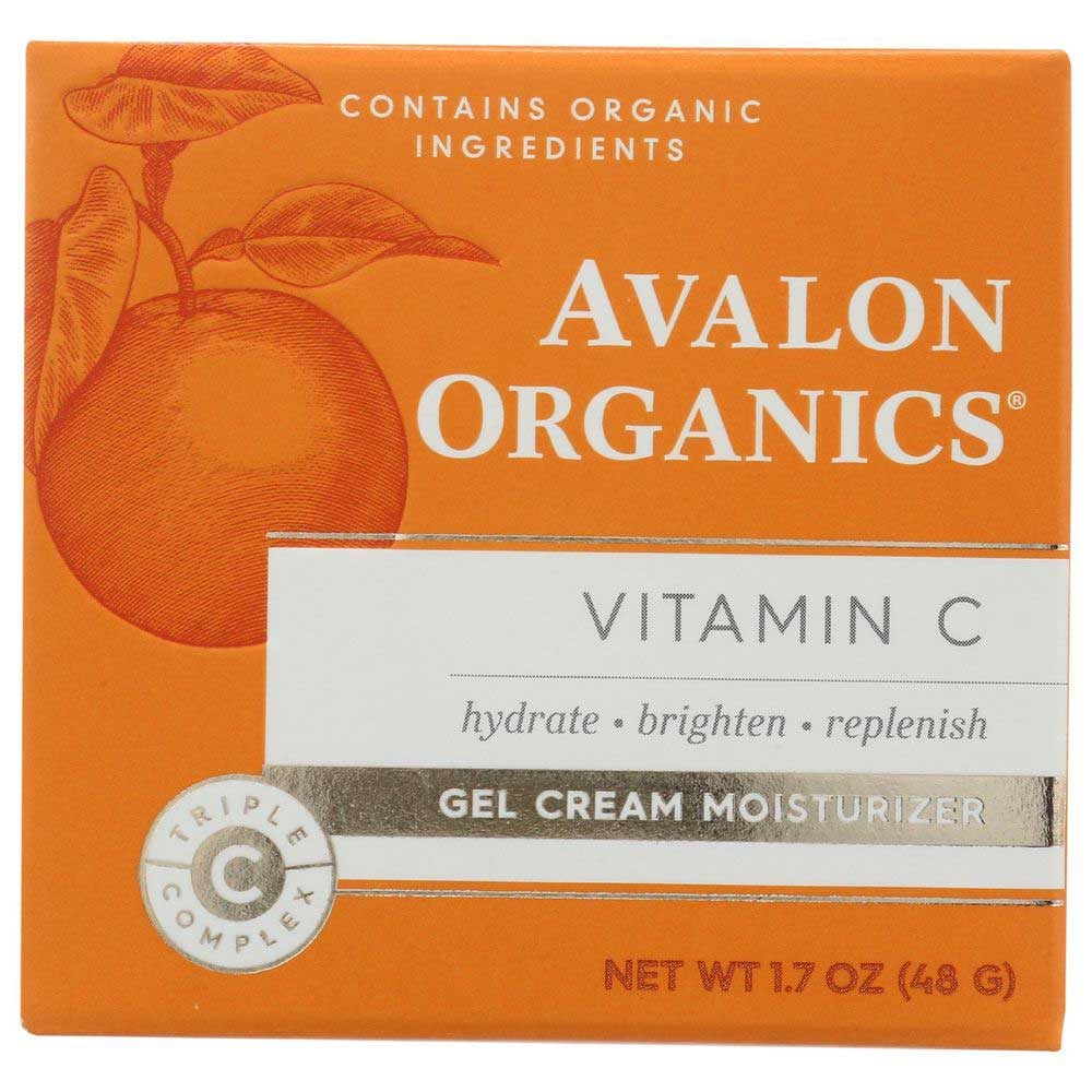 Avalon Organics Vitamin C Daily Gel Cream Moisturizer for Face, 1.7 Fluid Ounce