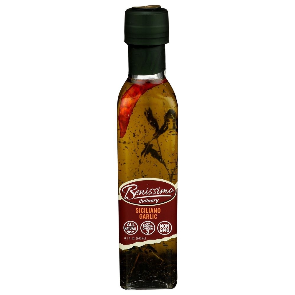 Benissimo Siciliano Garlic Extra Virgin Olive Oil, 8.1 Ounce -- 6 per case