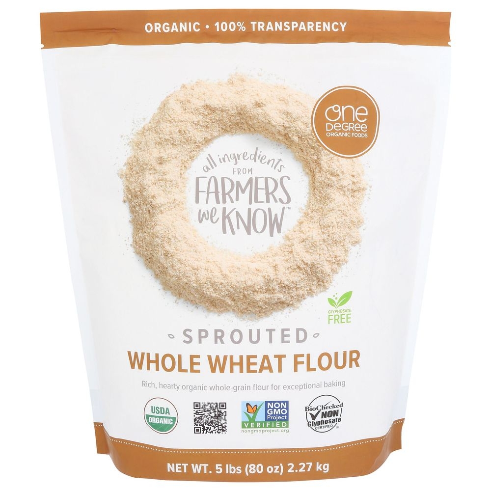 One Degree Sprouted Whole Wheat Flour, 80 Ounce -- 4 per case