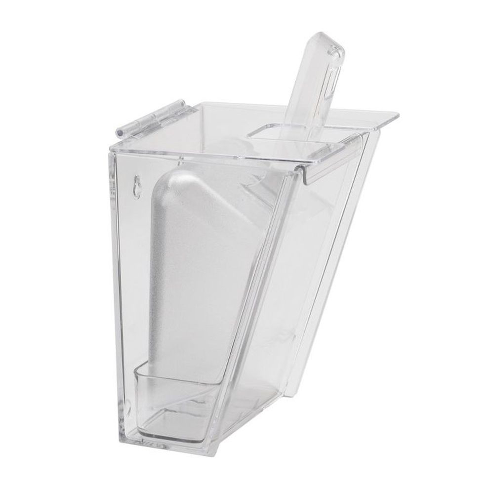 Cal-Mil 32 Ounce Polycarbonate Wall Mount Ice Scoop Holder, 6 x 5.25 x 11.5 inch