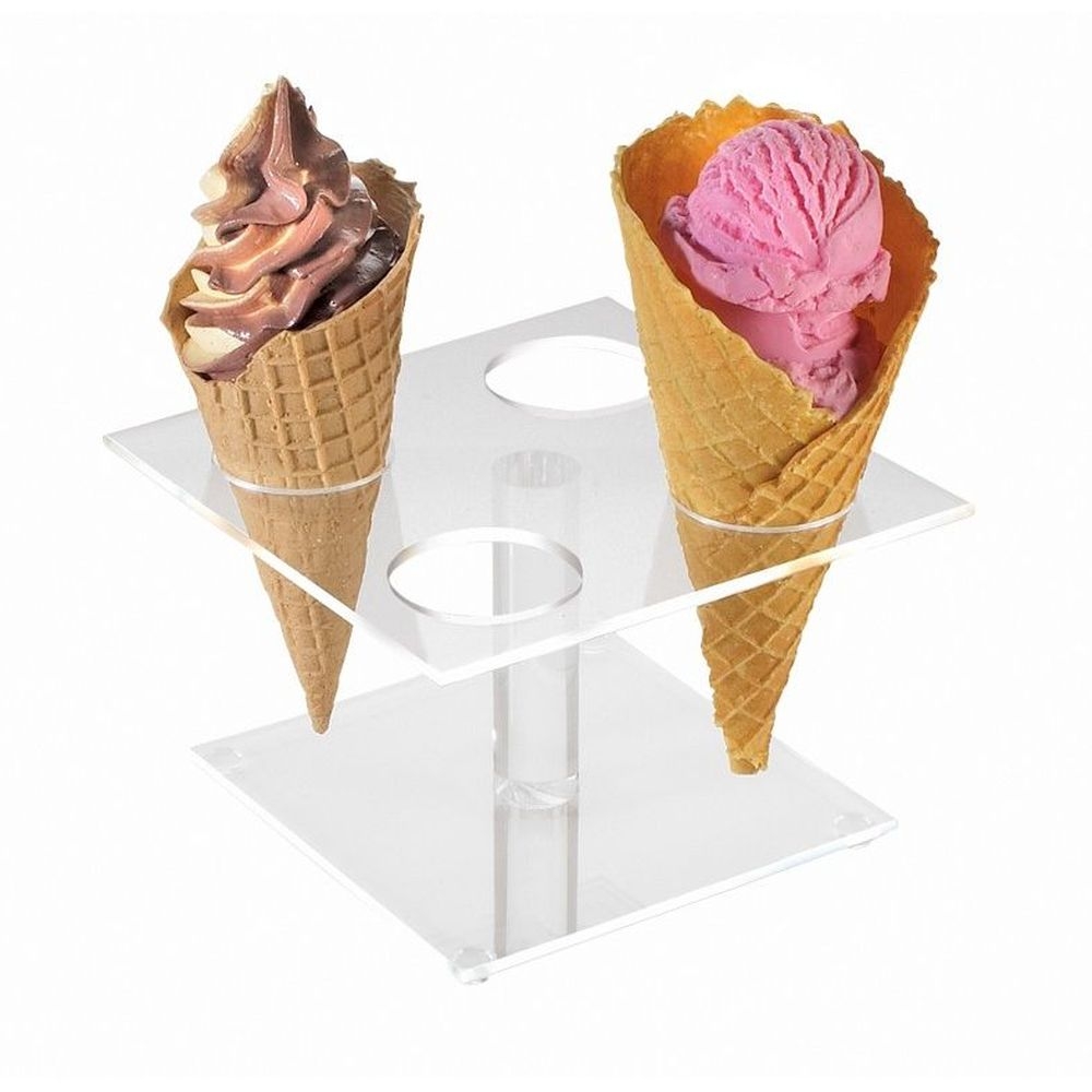Cal-Mil Acrylic Square Cone Holder, 7 x 7 x 4 inch -- 4 per case