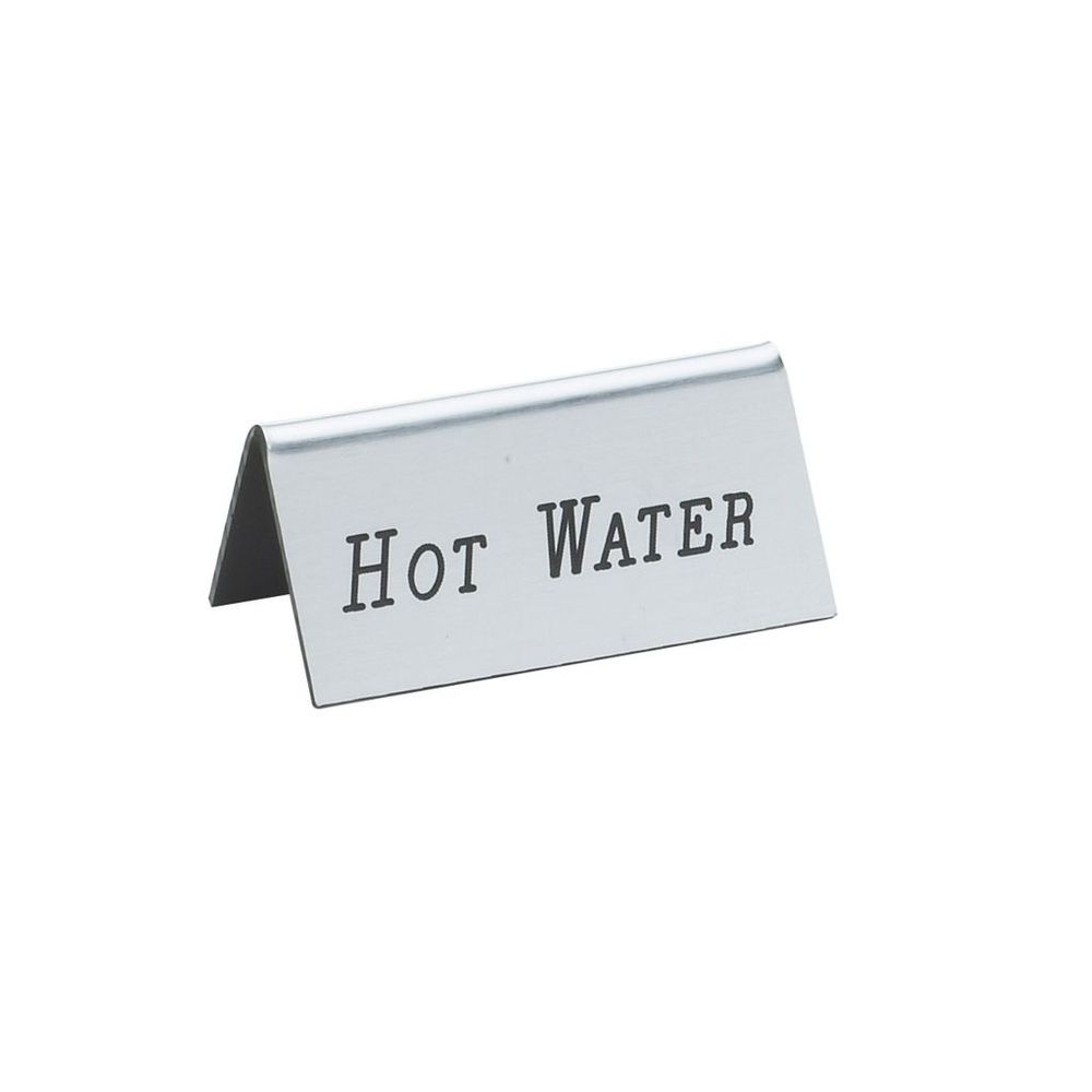 Cal-Mil Silver HOT WATER Beverage Tent, 3 x 1 1/2 inch -- 12 per case