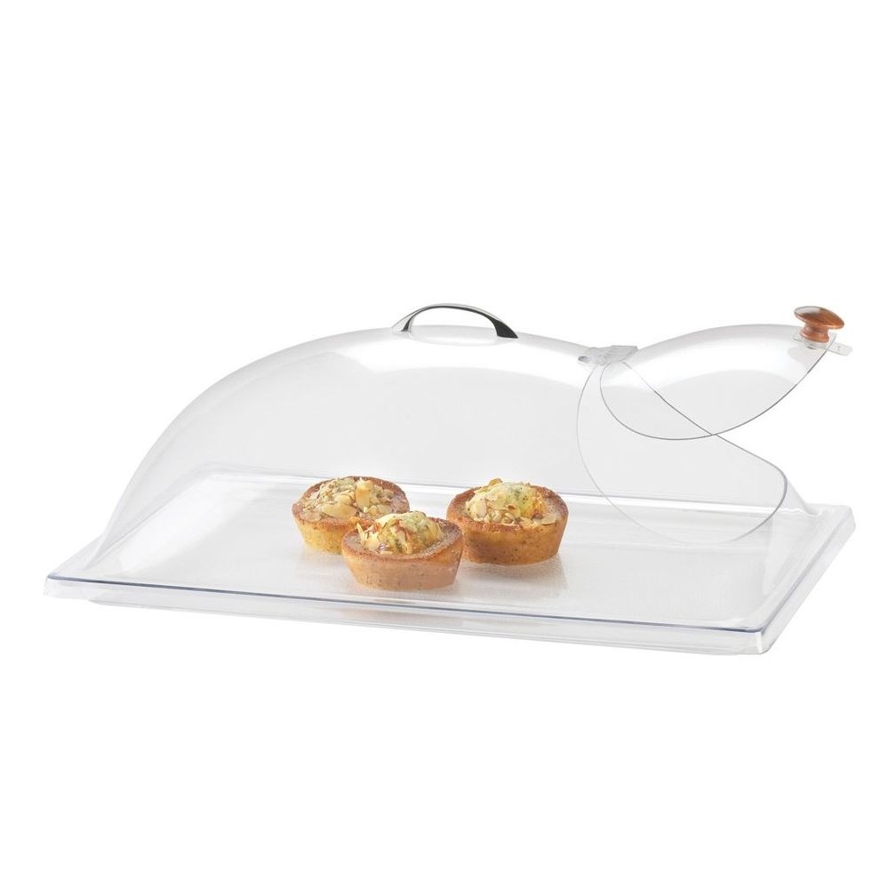 Cal-Mil Classic Clear Dome Display Cover with Single End Opening and Door, 12 x 20 x 7 inch -- 4 per case