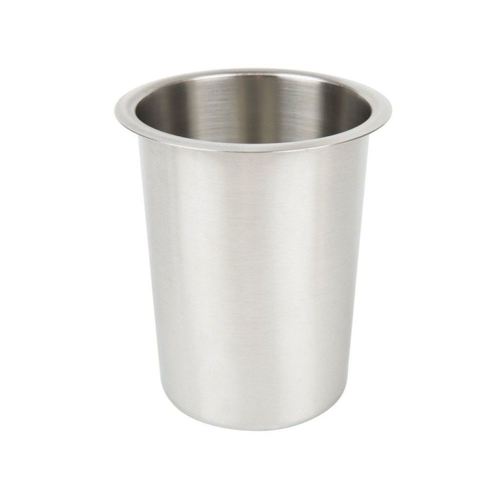Cal-Mil Solid Stainless Steel Flatware Cylinder, 4.50in L x 4.50in W x 5.50in H -- 6 per case