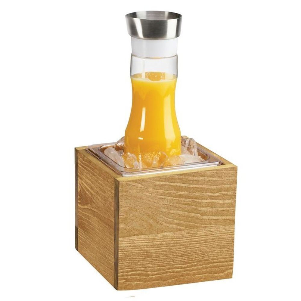 Cal-Mil Madera Ice Housing with Clear Pan, 7.75 x 7 x 7 inch