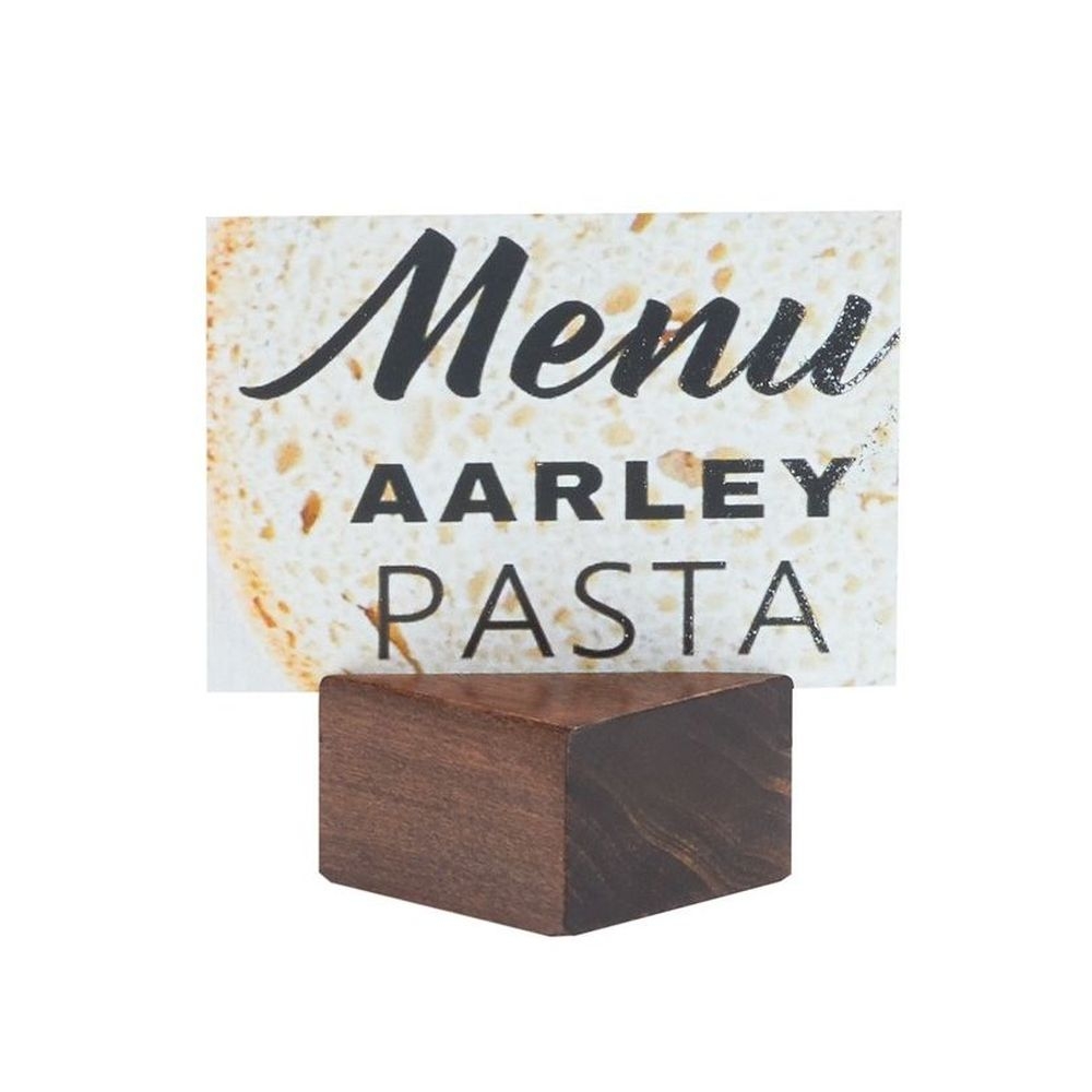 Cal-Mil Mid Century Diagonal Cut Card Holder, 1.75 inch Width x 1.75 inch Depth x 1.125 inch Height