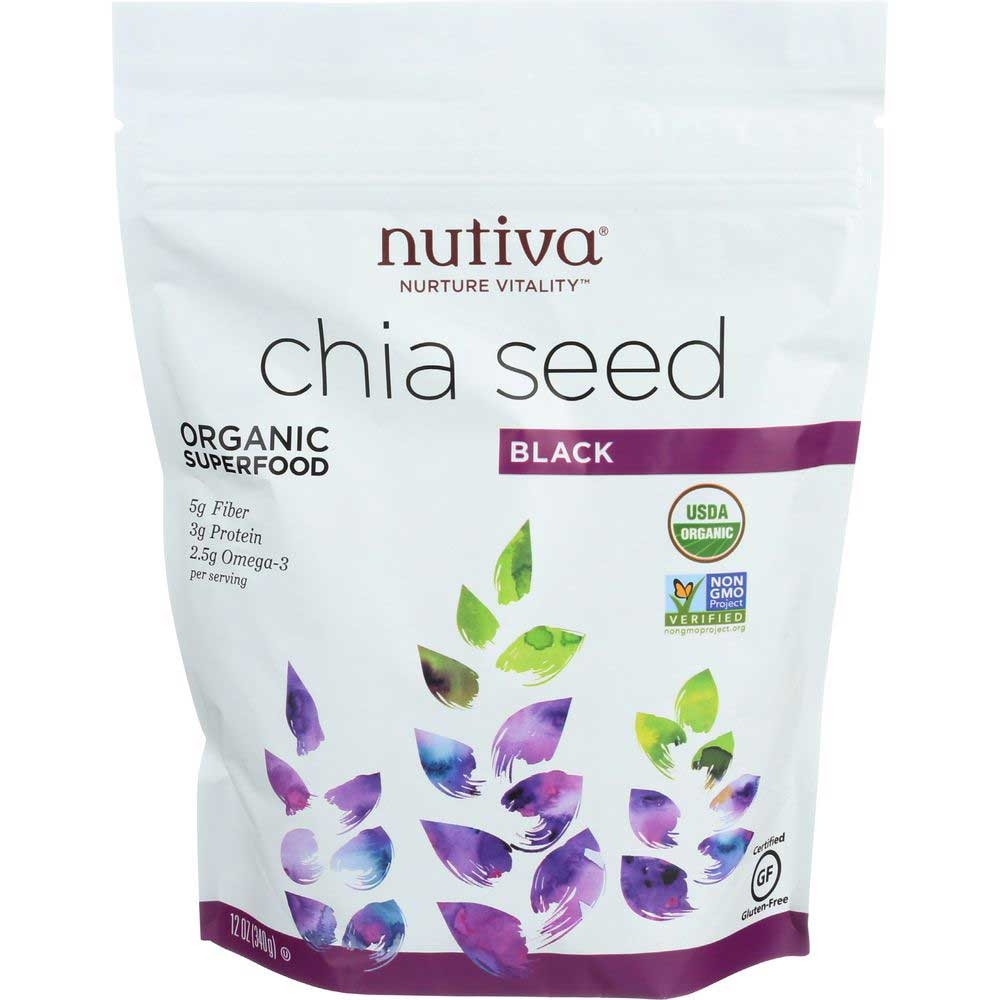 Nutiva Organic Black Chia Seed, 12 Ounce