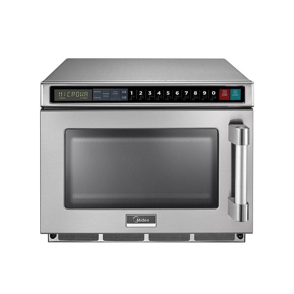 Midea 0.6 Cubic Feet 1800 Watts Push Button Heavy Duty Commercial Microwave Oven