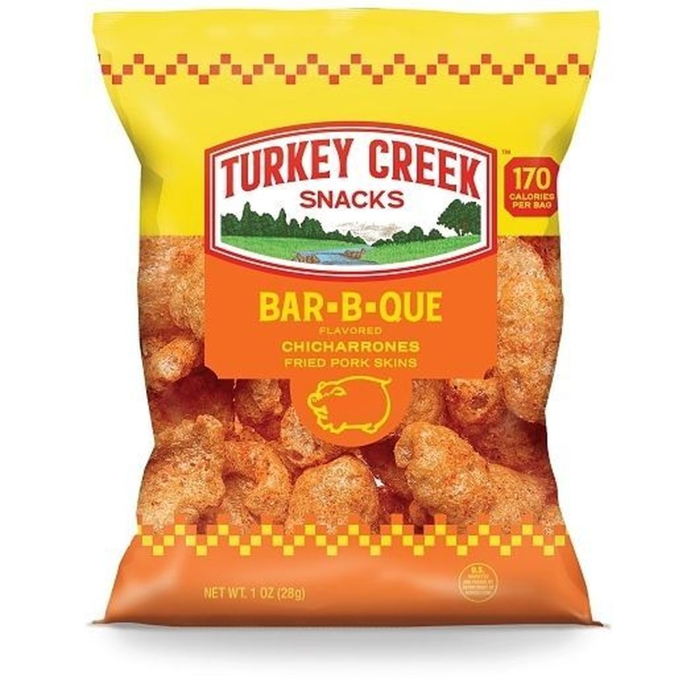 Turkey Creek Barbecue Pork Skins, 1 Ounce Box -- 48 per case
