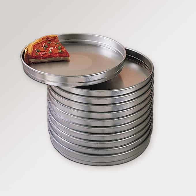 American Metalcraft 5000 Series Heavy-Weight Aluminum Straight Sided Self Stacking Pizza Pan, 16 x 15 7/8 x 2 inch